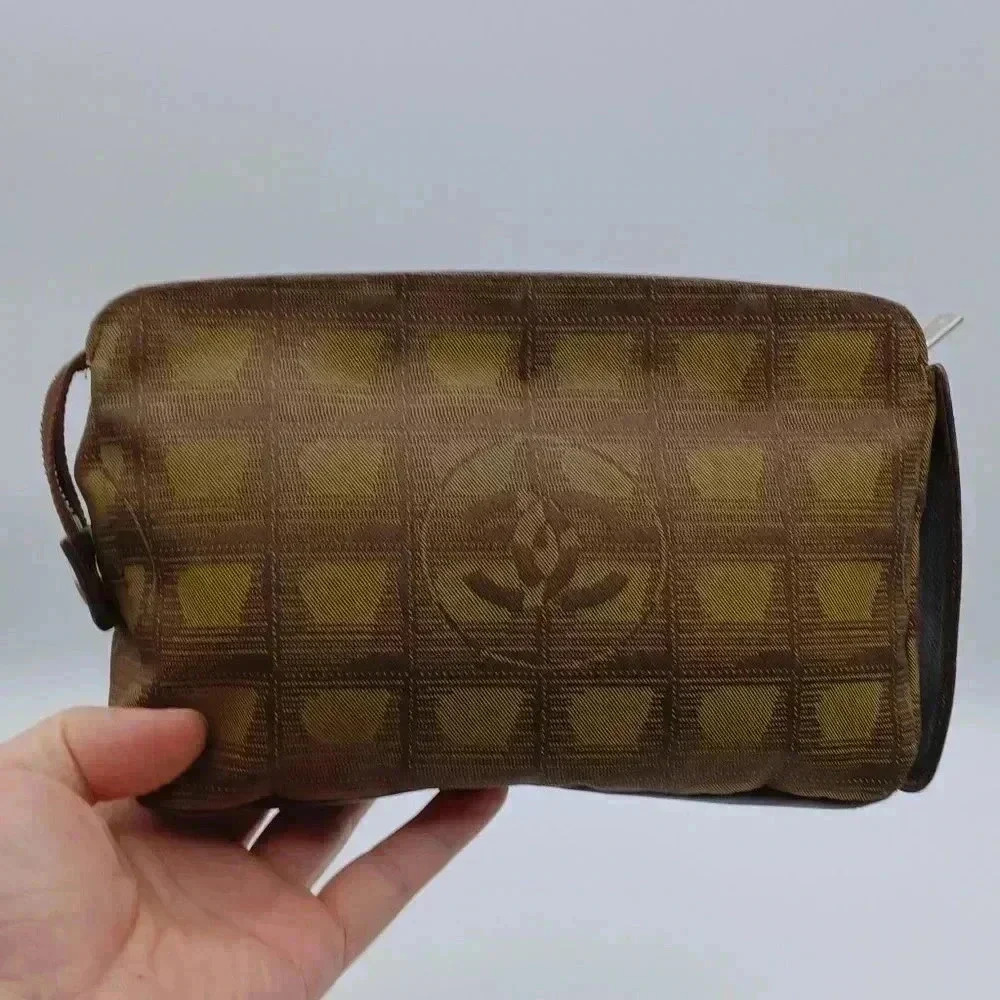 Chanel Travel  Line Brown Pouch